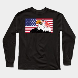 USA Drawing of an Eagle Long Sleeve T-Shirt